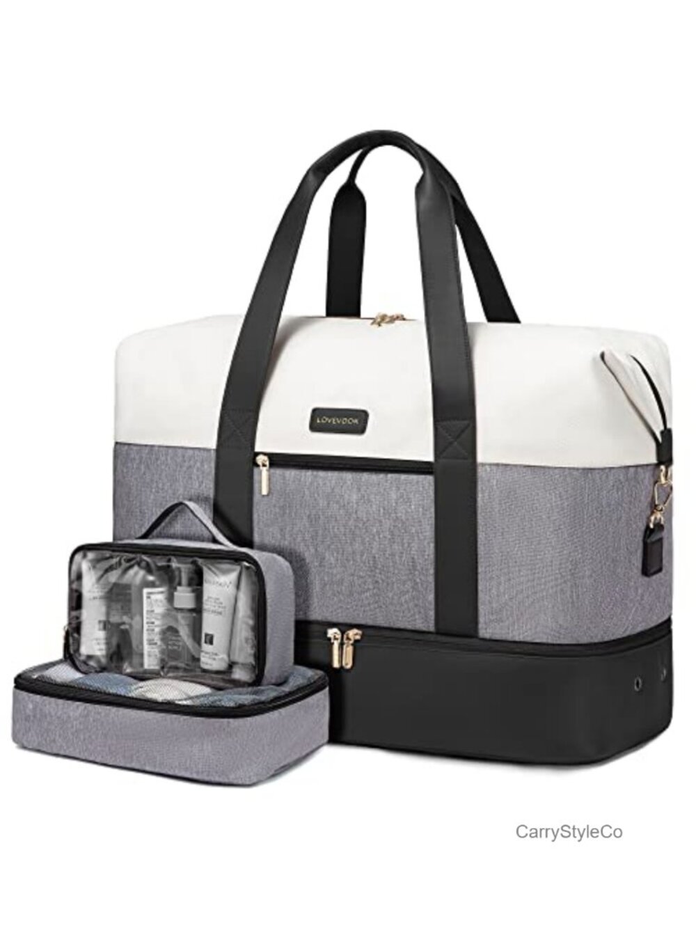 LOVEVOOK Weekender Bag for Women Large Travel Duffel with Shoe Compartment,